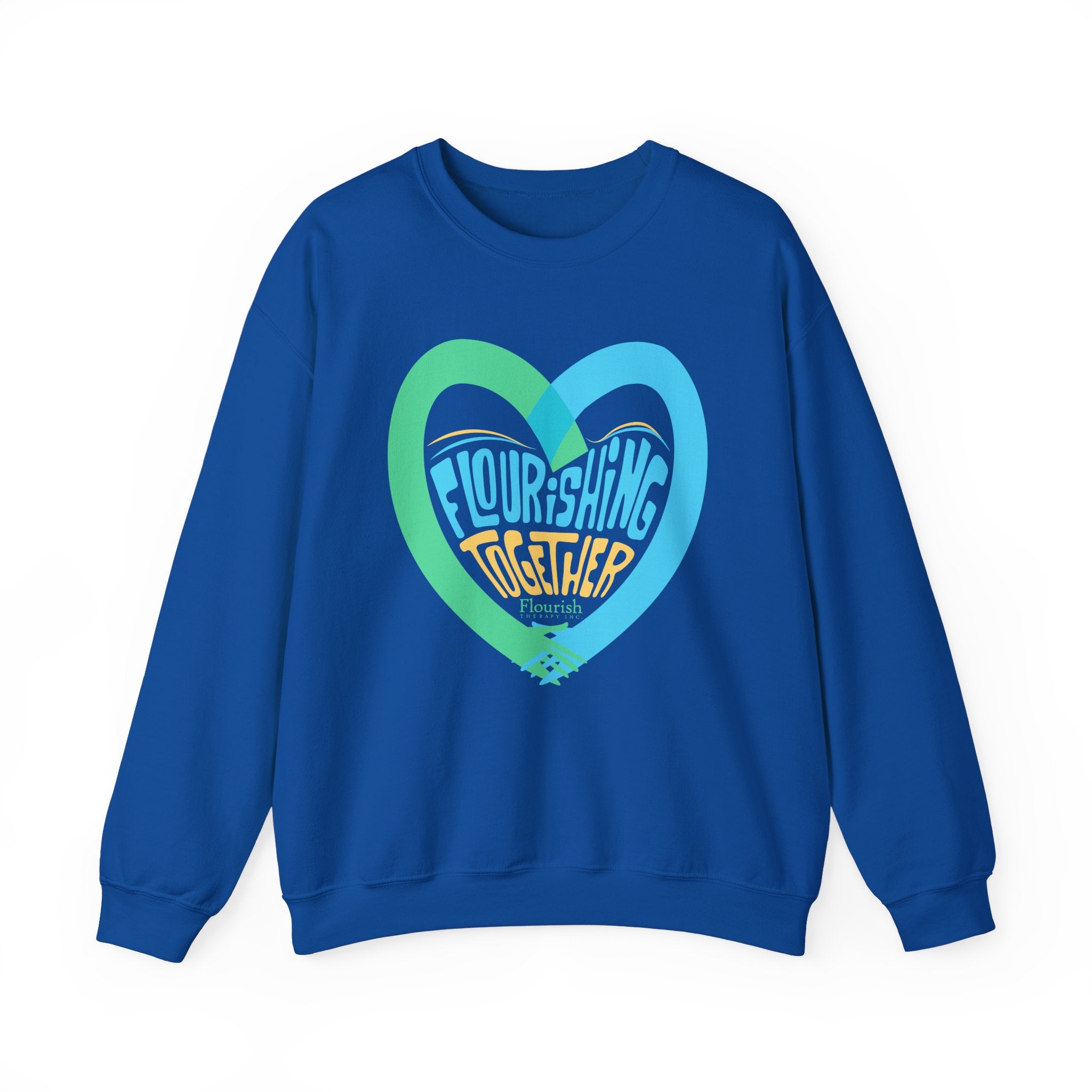 Heart Hands Flourishing Together Sweatshirt - Flourish Therapy Collection